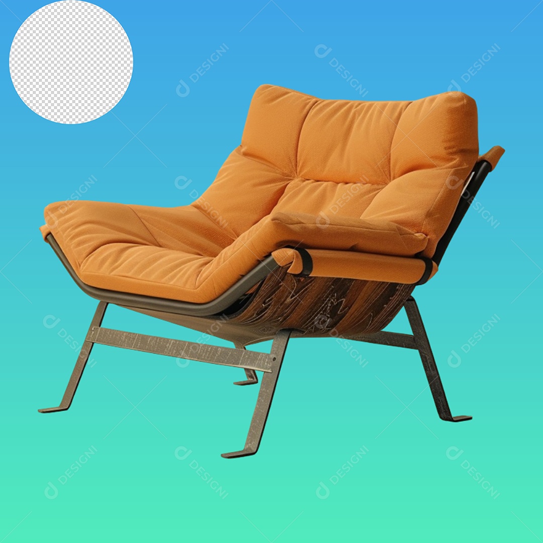 Elemento 3D Cadeira Para Composição PSD