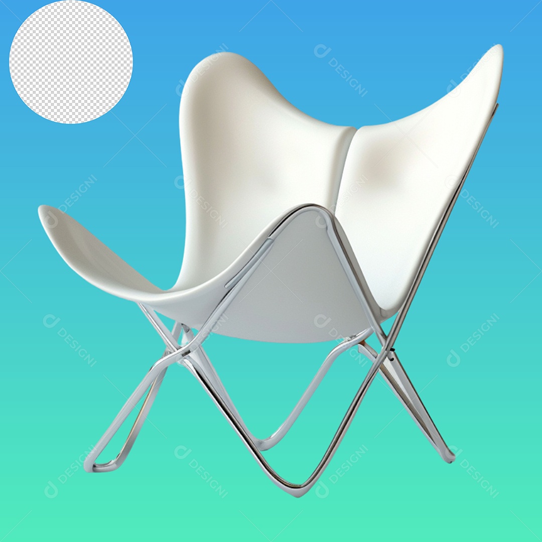 Elemento 3D Cadeira Para Composição PSD