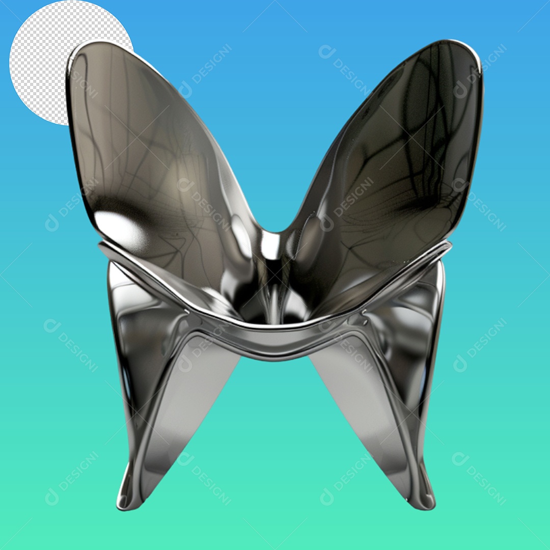 Elemento 3D Cadeira Para Composição PSD