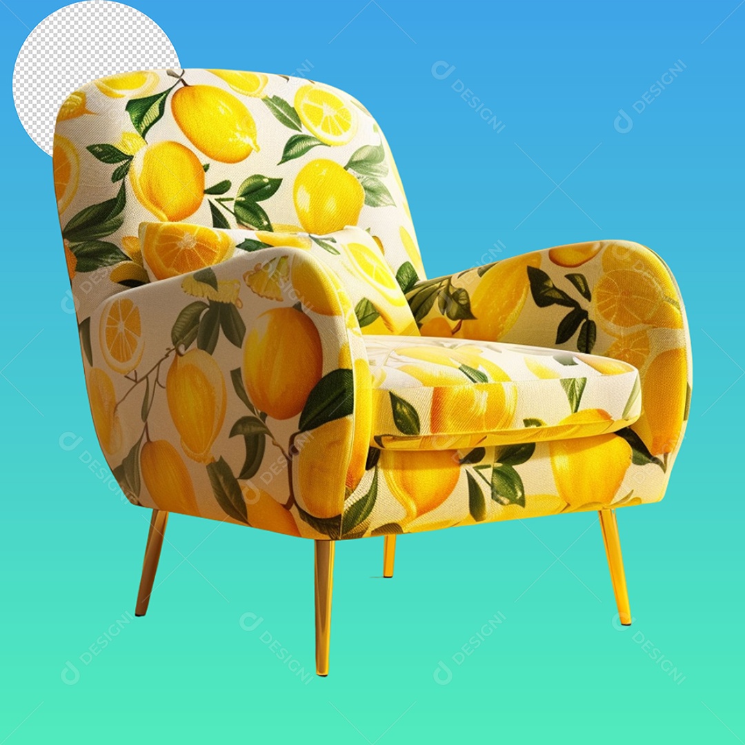 Elemento 3D Cadeira Para Composição PSD