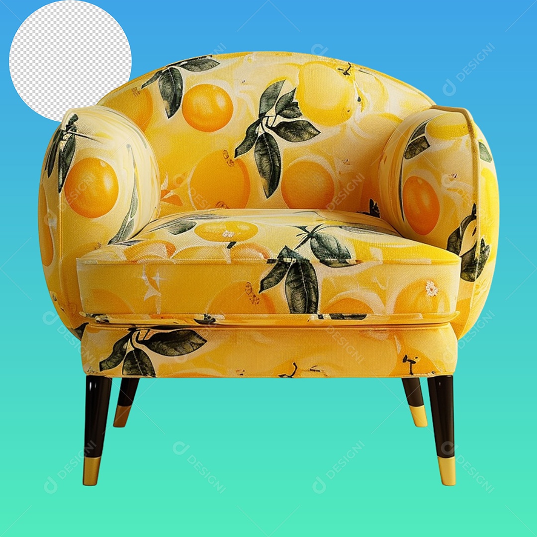 Elemento 3D Cadeira Para Composição PSD