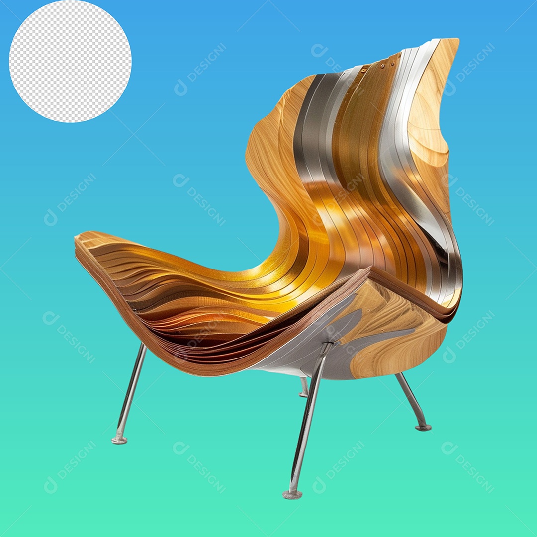 Elemento 3D Cadeira Para Composição PSD