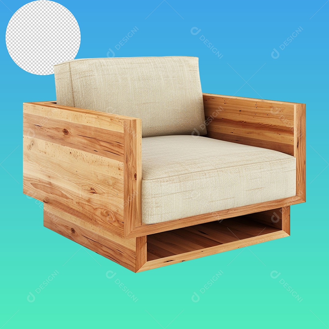 Elemento 3D Poltrona Para Composição PSD