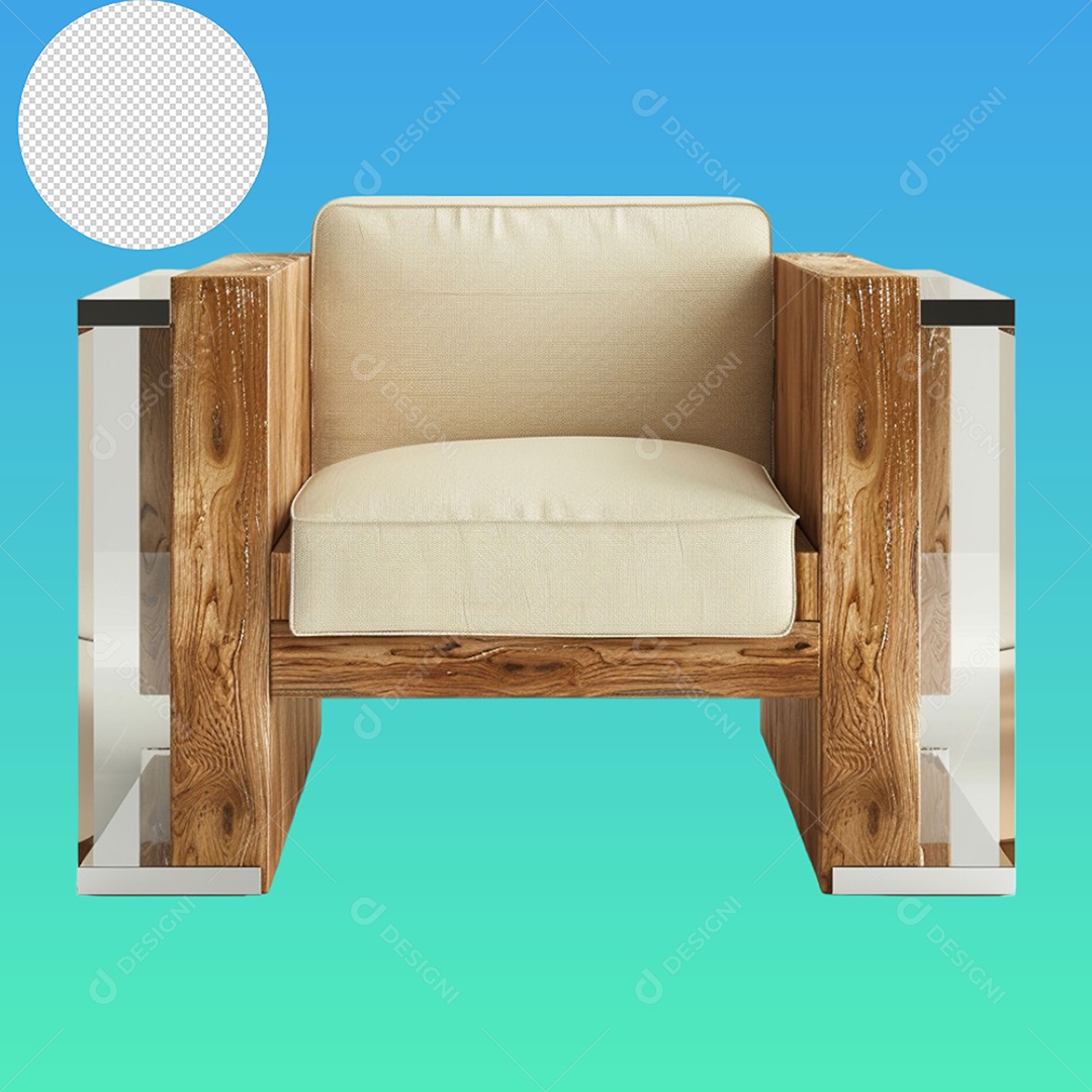 Elemento 3D Poltrona Para Composição PSD