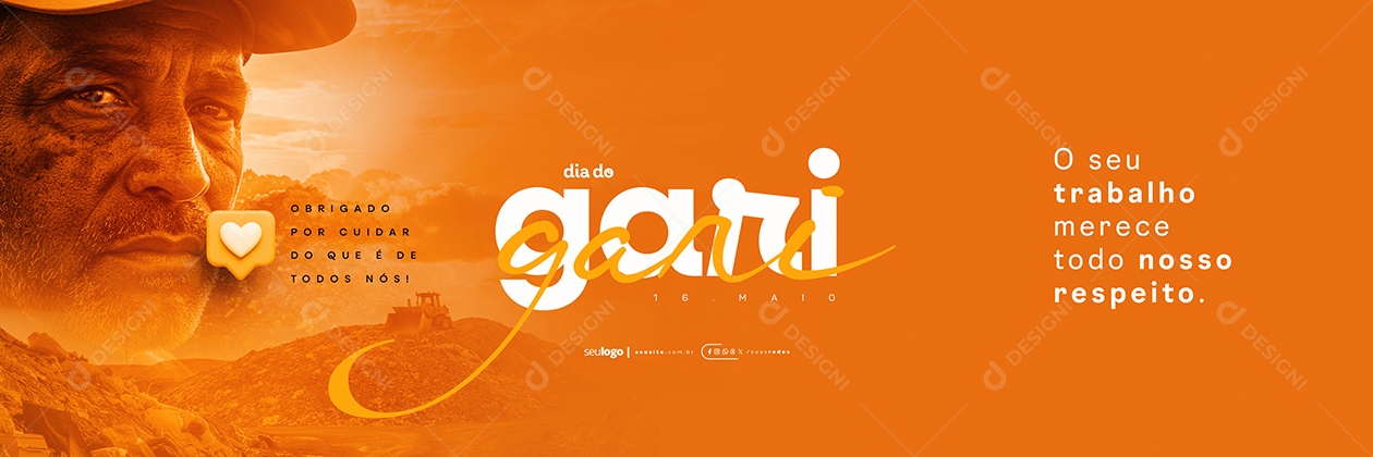 Carrossel Dia do Gari 16 de Maio Social Media PSD Editável