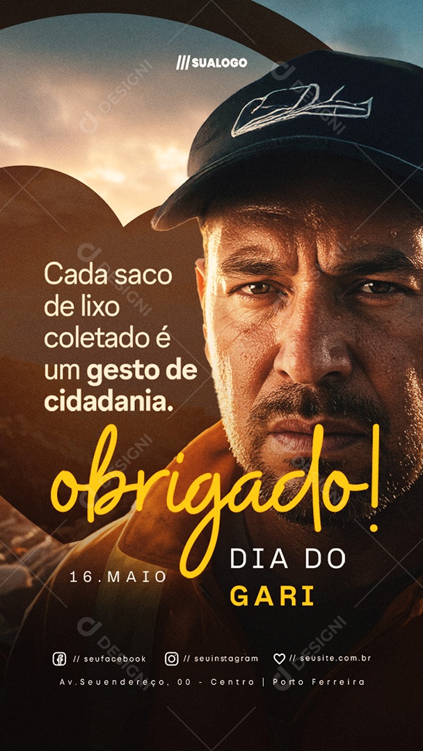 Story Dia do Gari 16 de Maio Social Media PSD Editável