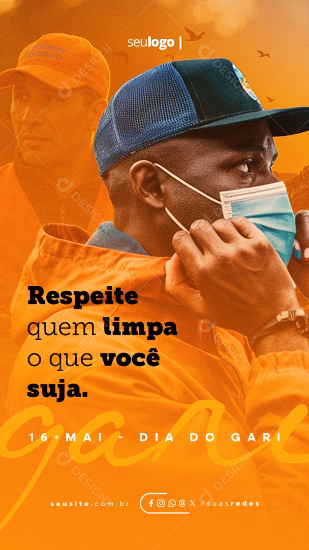Story Dia do Gari 16 de Maio Social Media PSD Editável