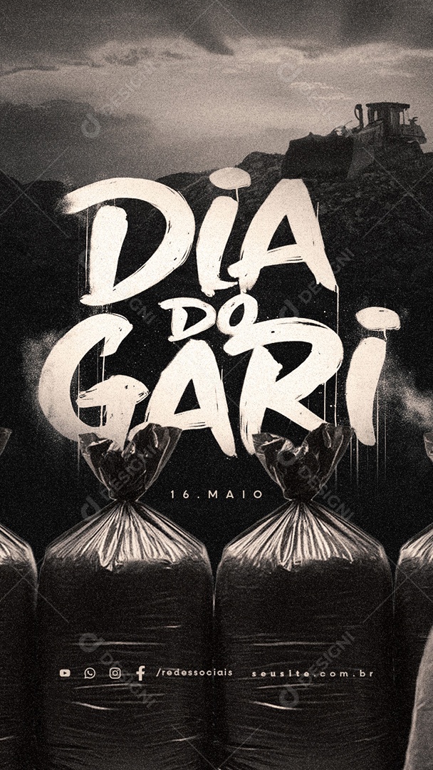 Story Dia do Gari 16 de Maio Social Media PSD Editável