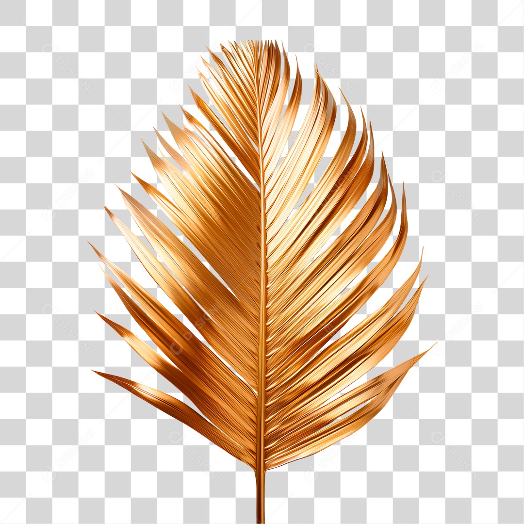 Folha Dourada PNG Transparente