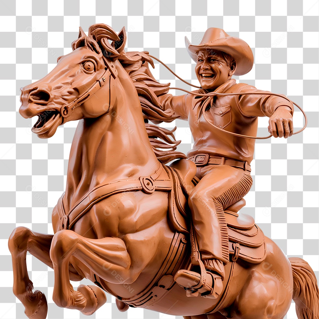 Vaqueiro de Madeira PNG Transparente