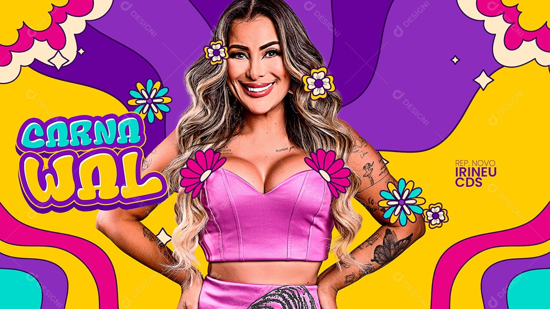 Banner Flyer Carnaval Social Media PSD Editável