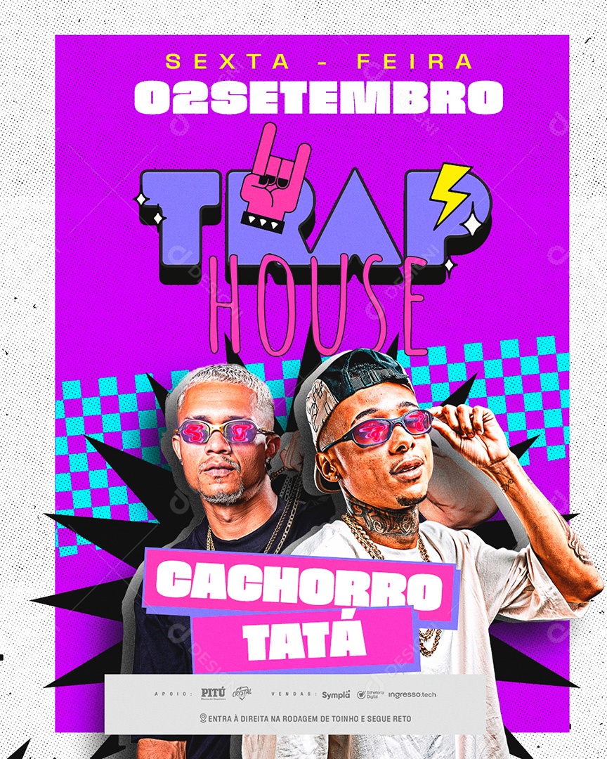 Feed Flyer Evento Trap House Social Media PSD Editável