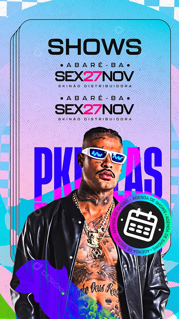 Story Flyer Agenda de Shows Social Media PSD Editável