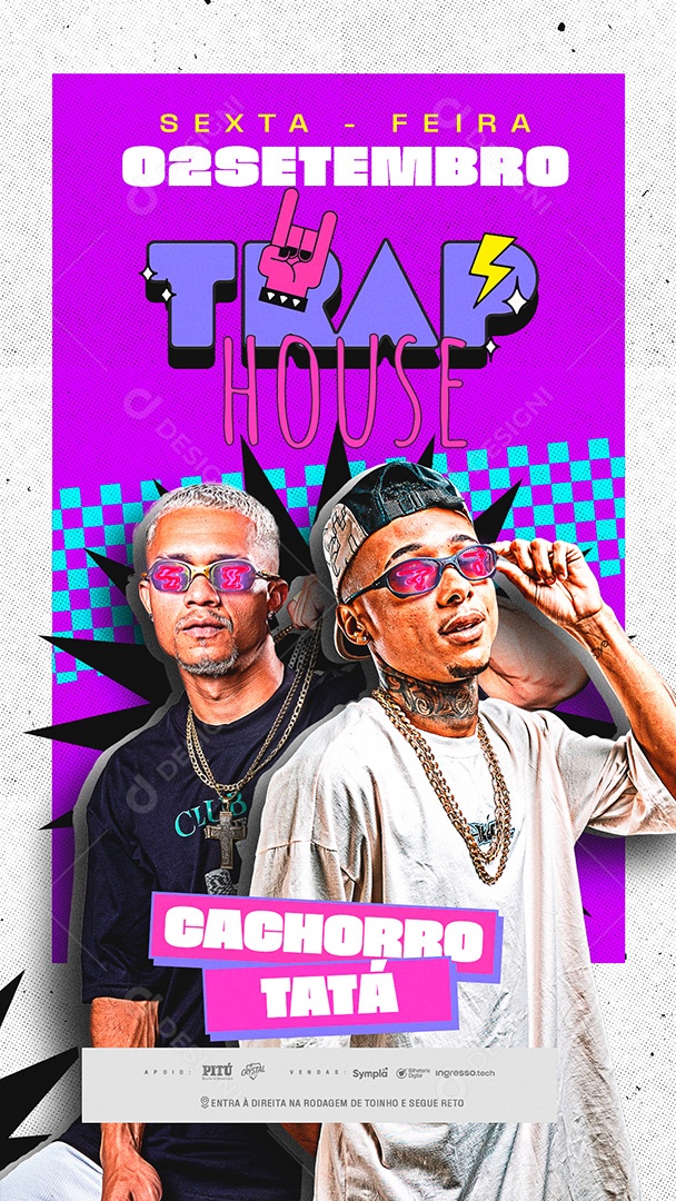 Story Flyer Evento Trap House Social Media PSD Editável