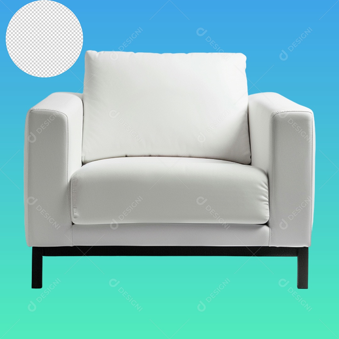 Elemento 3D Poltrona Para Composição PSD