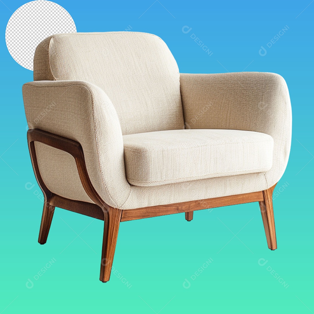 Elemento 3D Poltrona Para Composição PSD