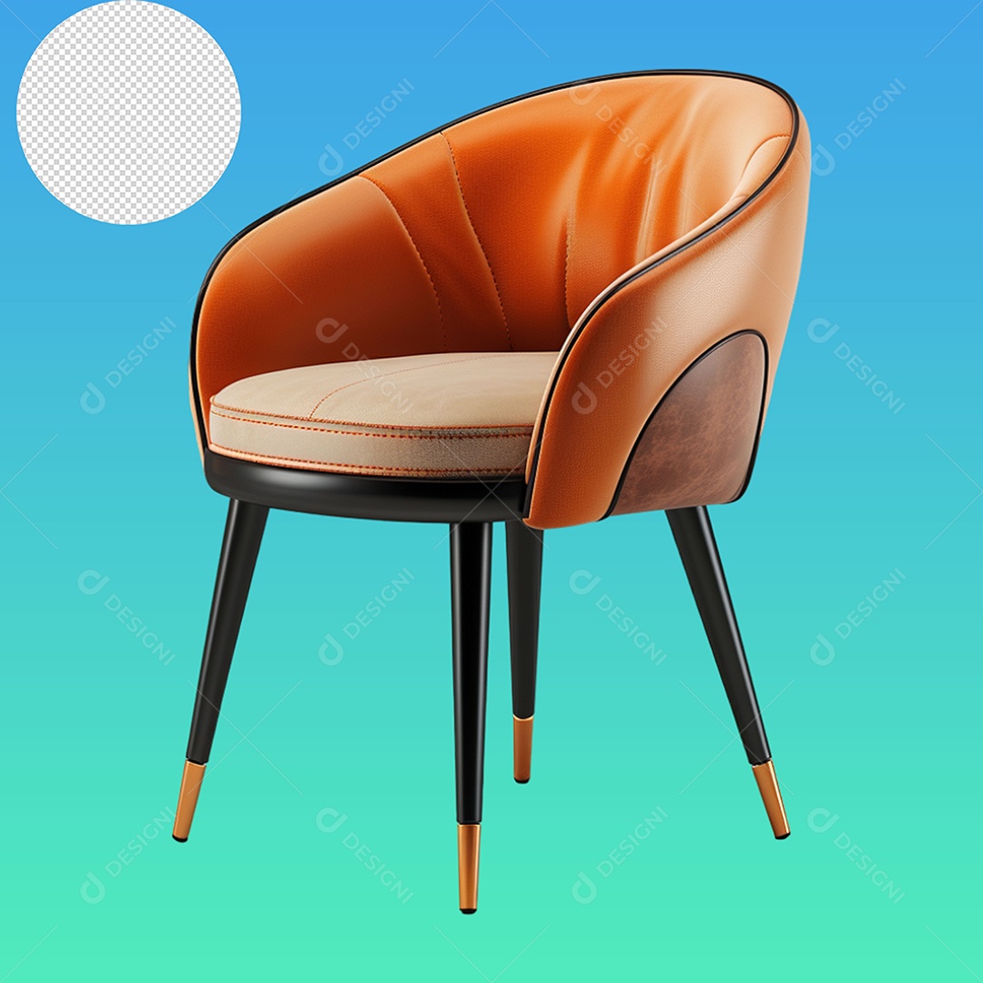 Elemento 3D Poltrona Para Composição PSD