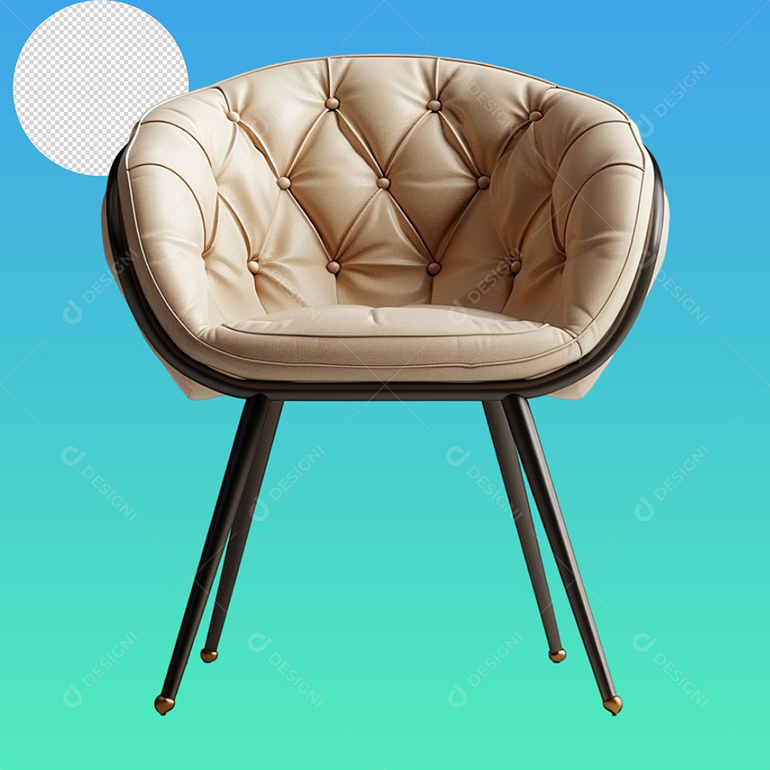 Elemento 3D Poltrona Para Composição PSD