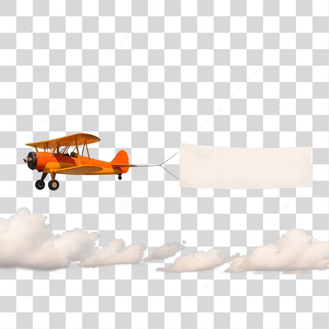 Avião Amarelo PNG Transparente