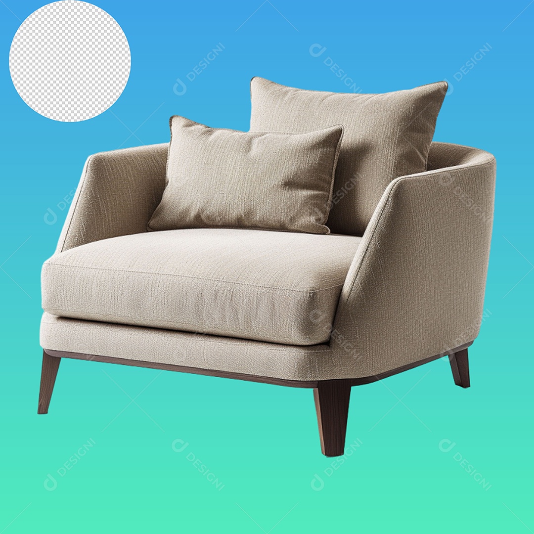 Elemento 3D Poltrona Para Composição PSD
