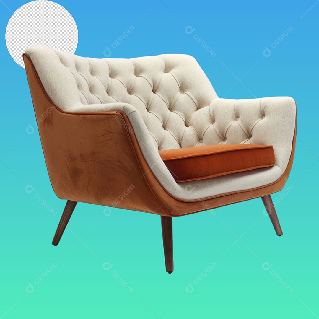 Elemento 3D Poltrona Para Composição PSD