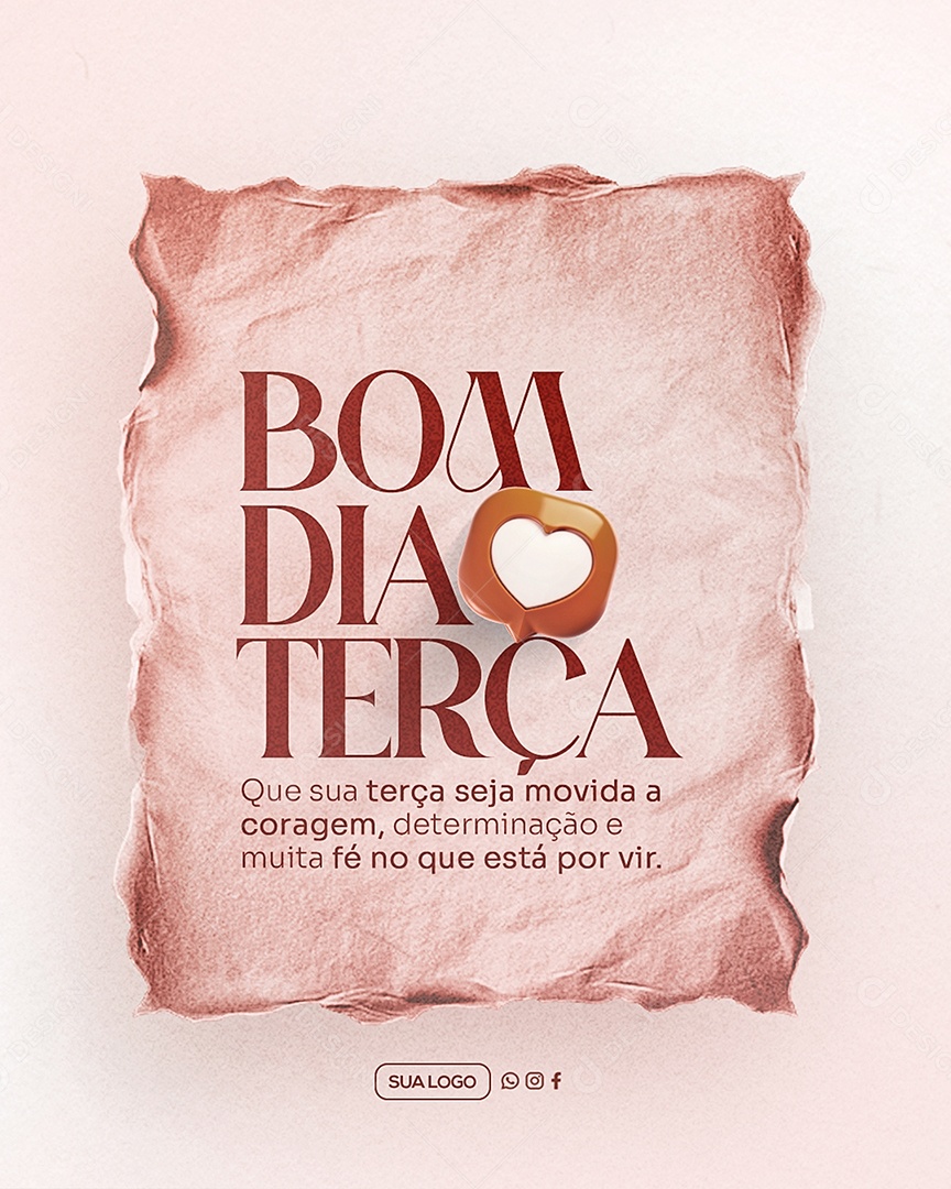 Bom Dia Terça Feira Social Media PSD Editável