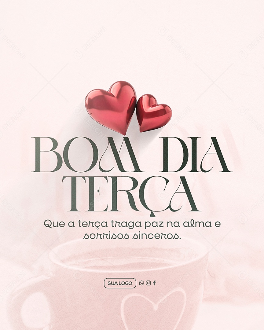 Bom Dia Terça Feira Social Media PSD Editável