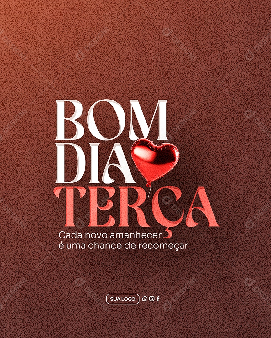 Bom Dia Terça Feira Social Media PSD Editável