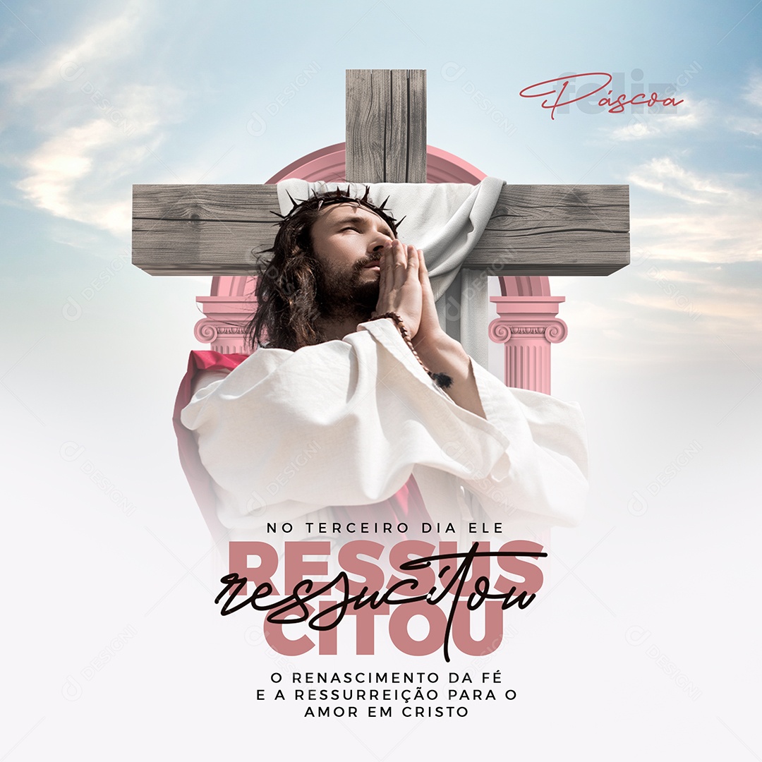 Feliz Páscoa 20 de Abril Social Media PSD Editável