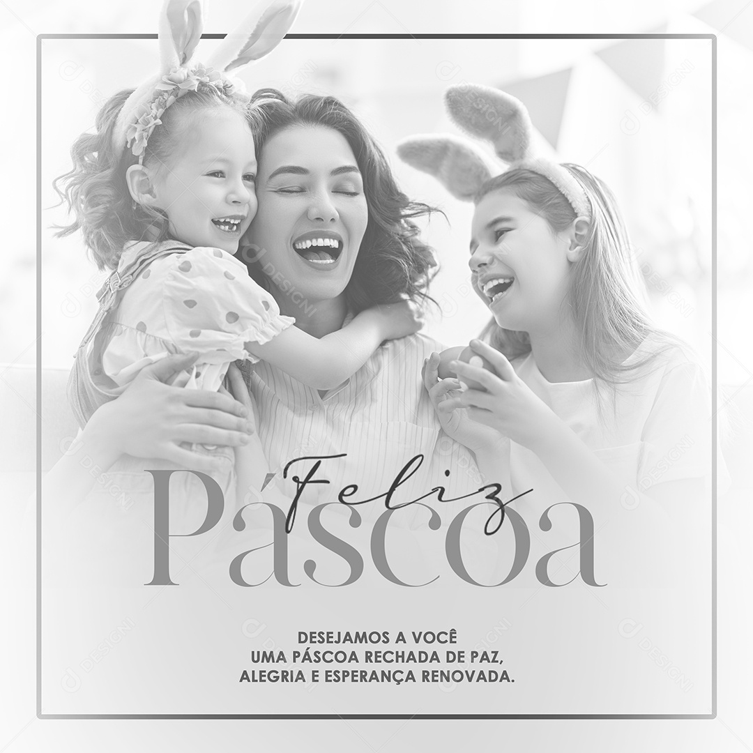 Feliz Páscoa 20 de Abril Social Media PSD Editável