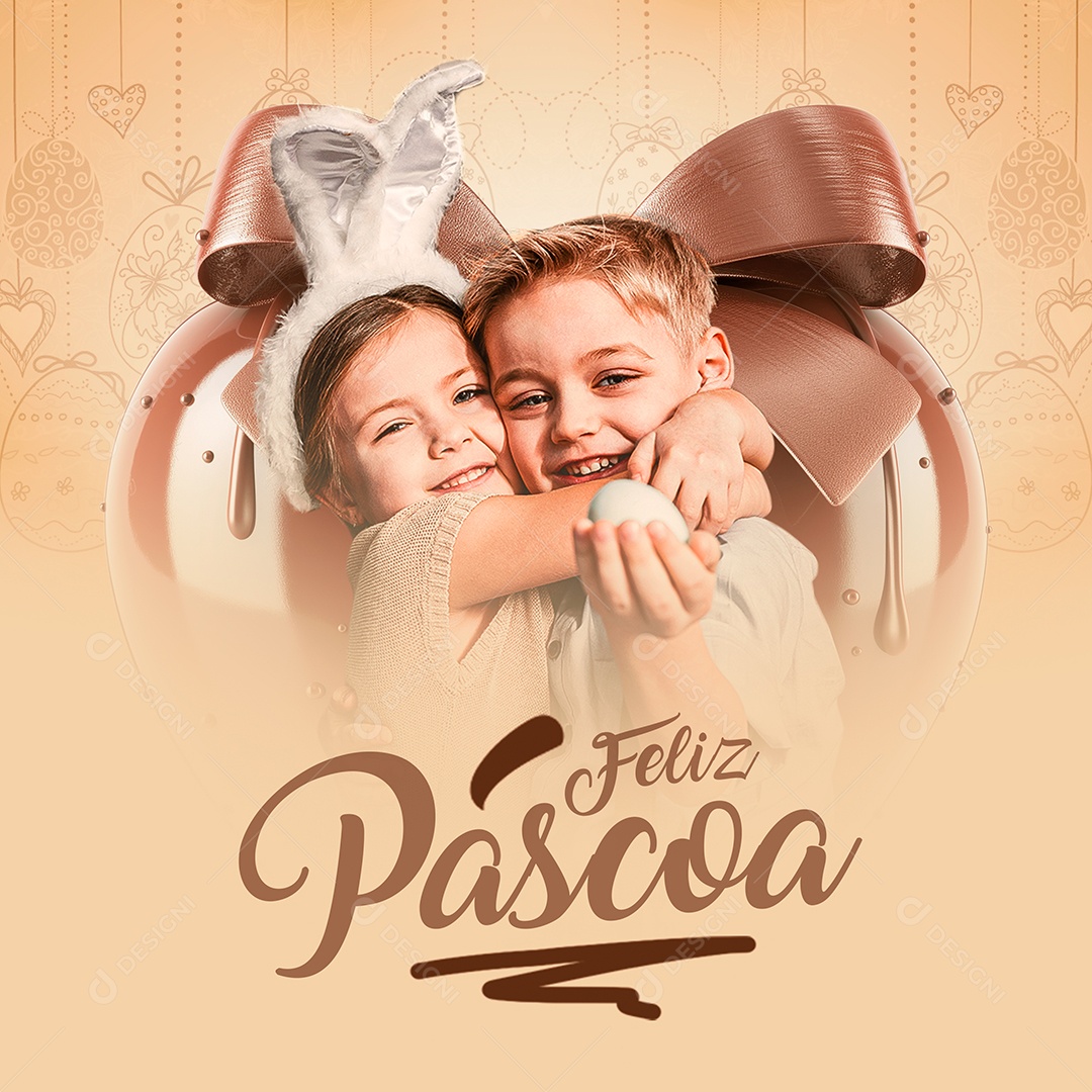 Feliz Páscoa 20 de Abril Social Media PSD Editável