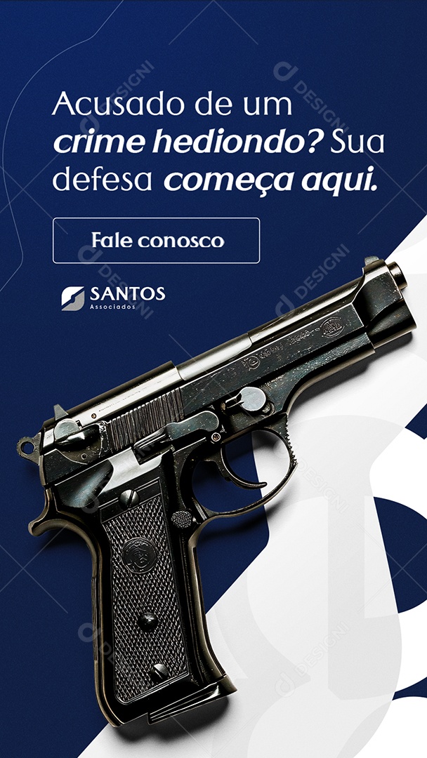 Story Advocacia Acusado de Um Crime Hediondo Social Media PSD Editável
