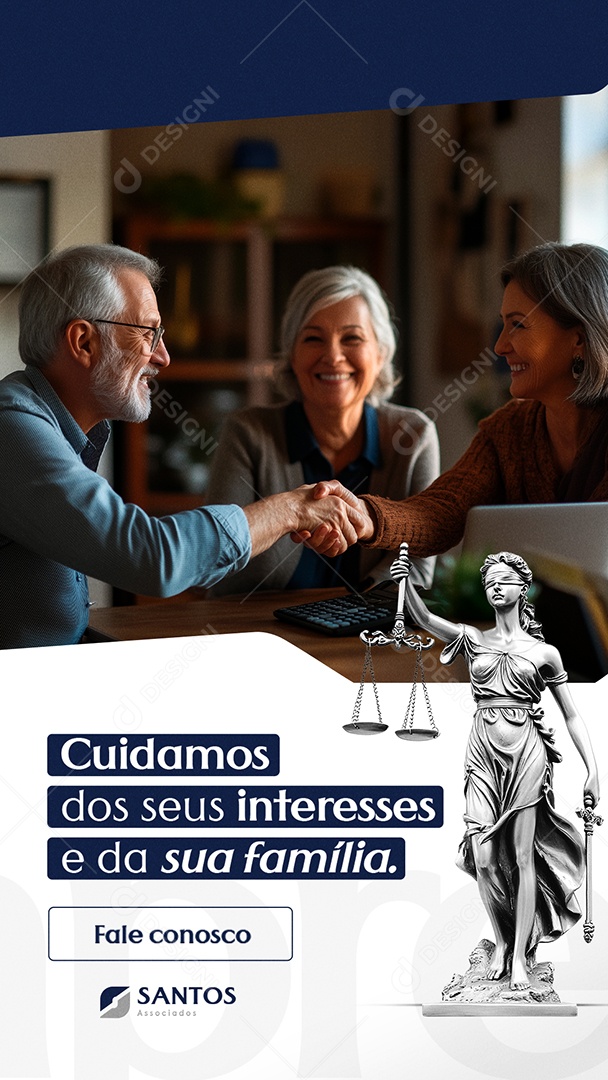 Story Advocacia Cuidamos dos Seus Interesses e Da Sua Família Social Media PSD Editável