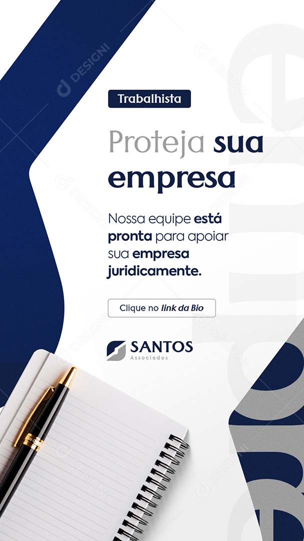 Story Advocacia Trabalhista Proteja sua Empresa Social Media PSD Editável