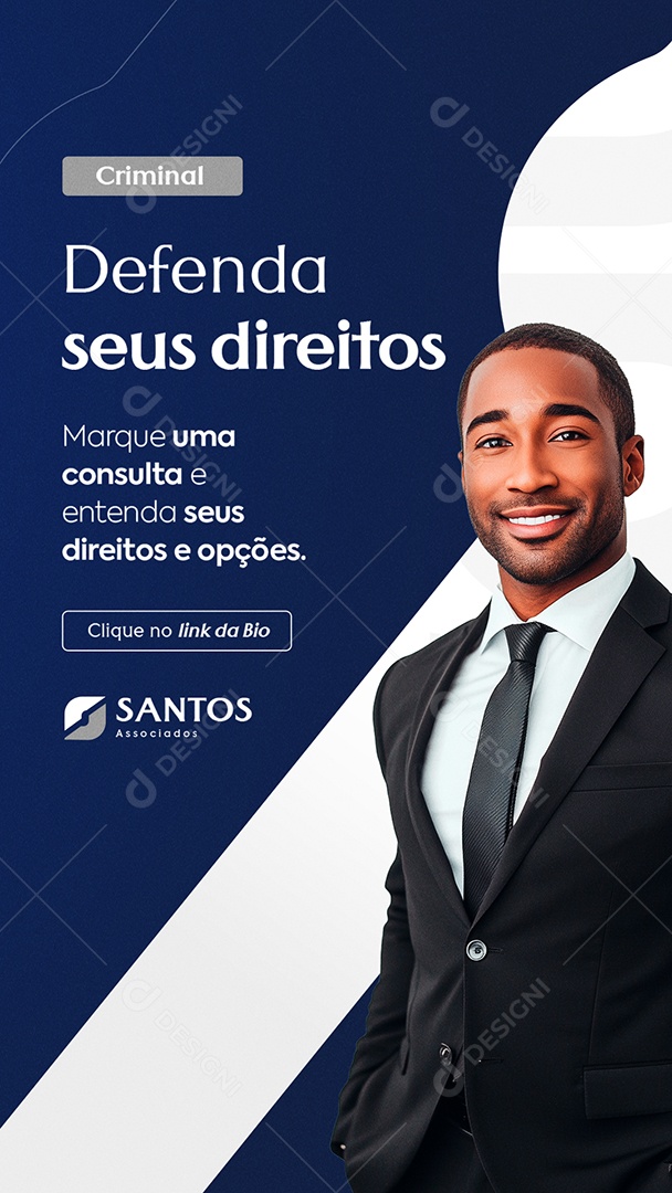 Story Advocacia Criminal Defenda seus Direitos Social Media PSD Editável