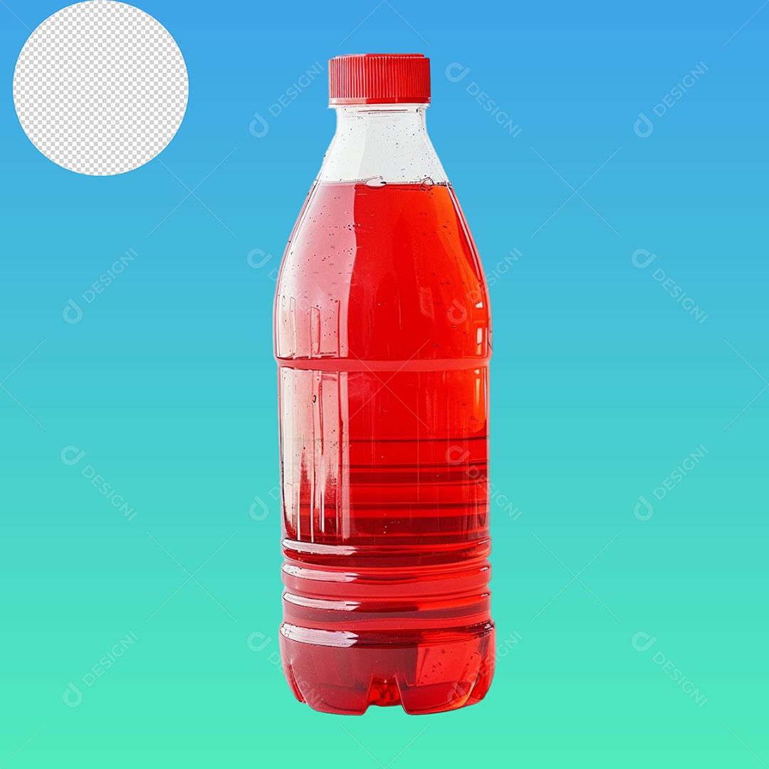 Elemento 3D Garrafa de Plástico Para Composição PSD