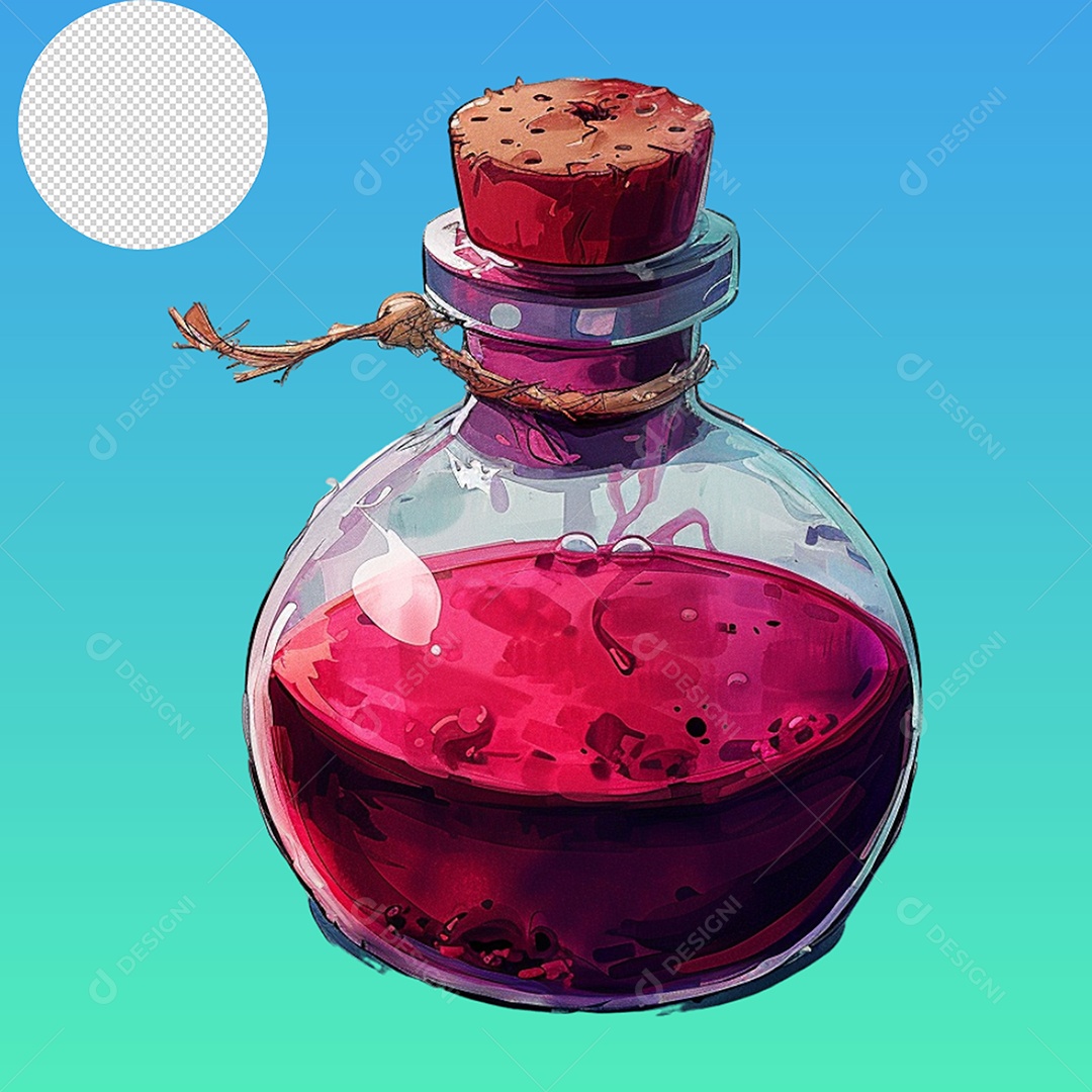 Elemento 3D Frasco Para Composição PSD