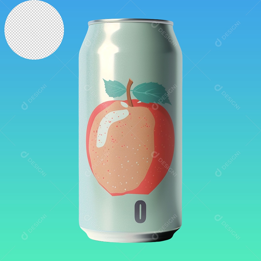 Elemento 3D Lata de Refrigerante Para Composição PSD