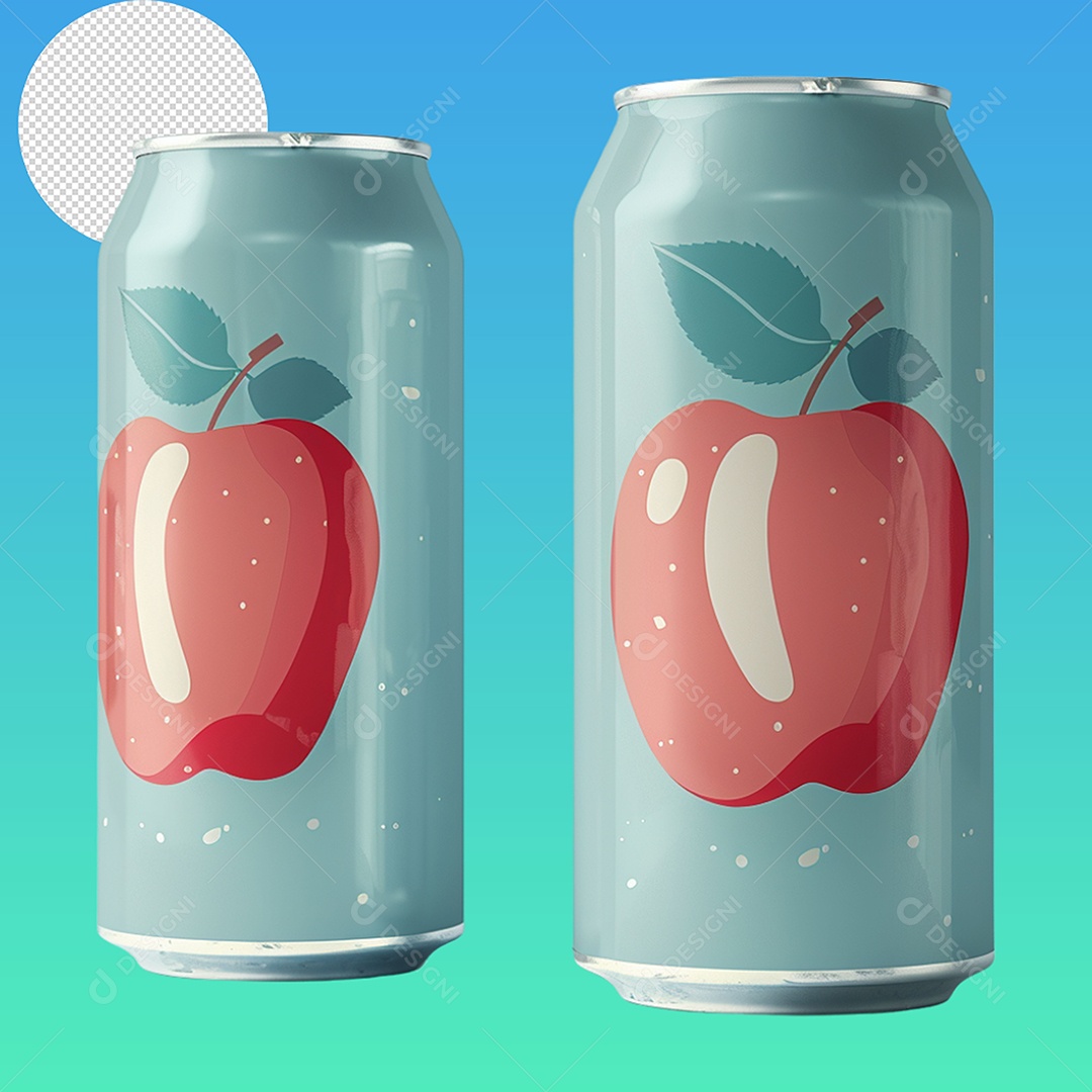 Elemento 3D Lata de Refrigerante Para Composição PSD