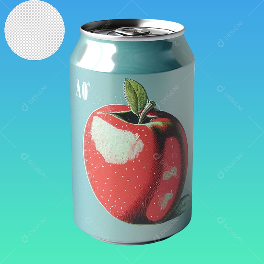 Elemento 3D Lata de Refrigerante Para Composição PSD