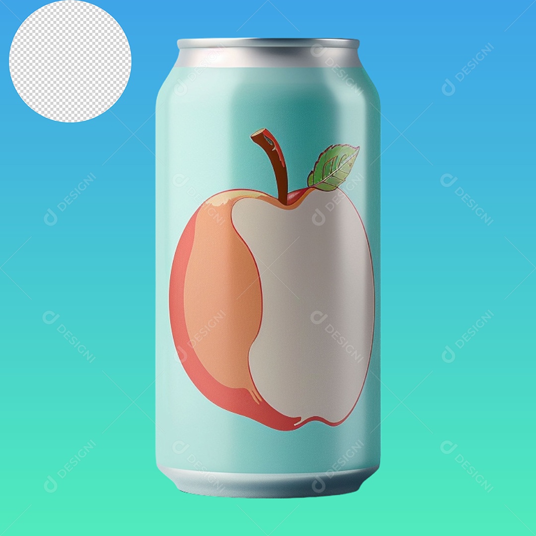 Elemento 3D Lata de Refrigerante Para Composição PSD