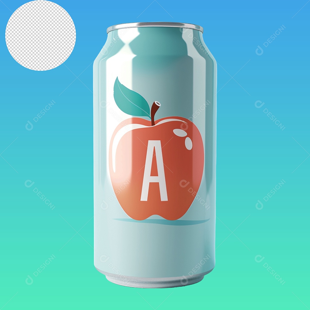 Elemento 3D Lata de Refrigerante Para Composição PSD