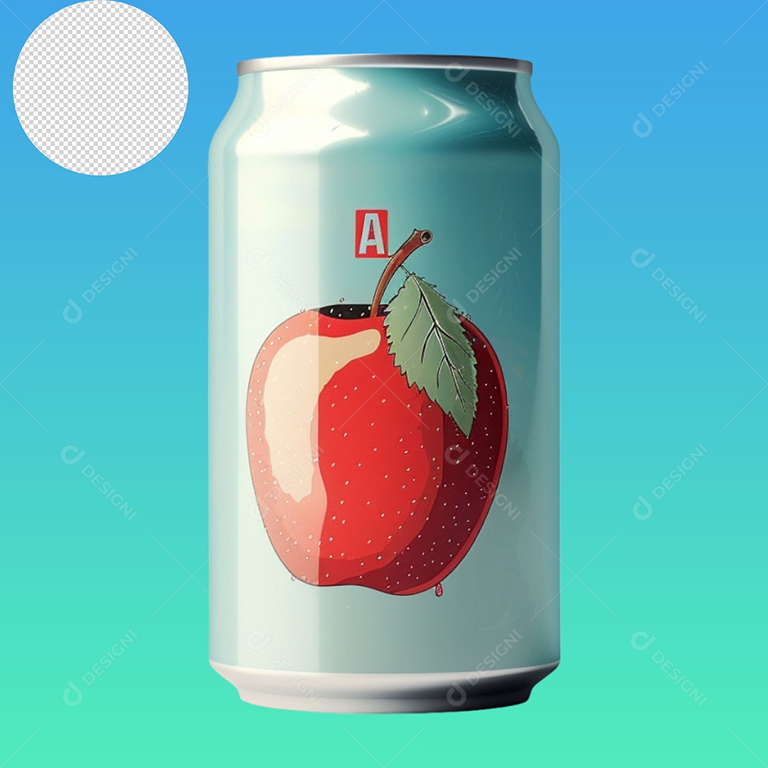 Elemento 3D Lata de Refrigerante Para Composição PSD