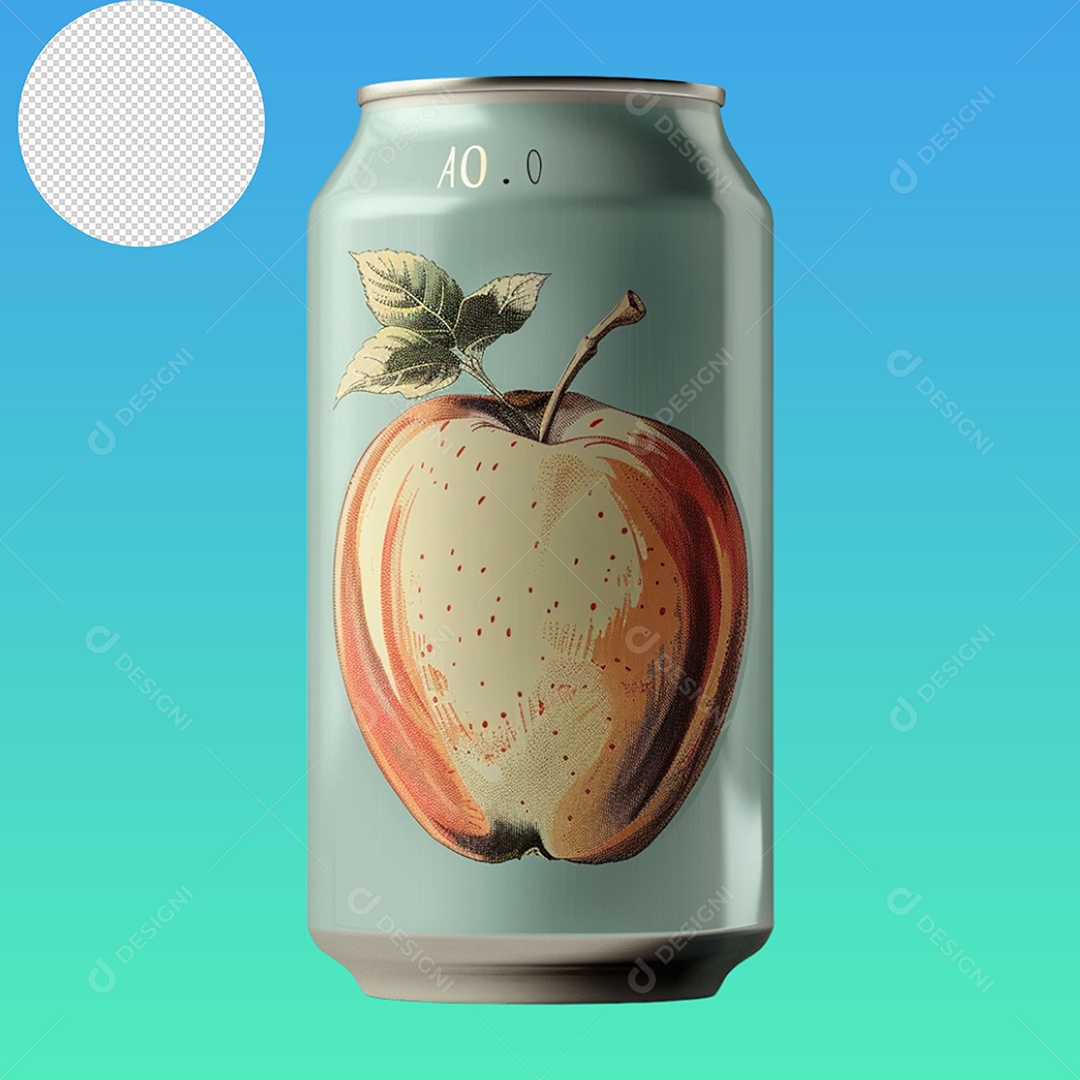 Elemento 3D Lata de Refrigerante Para Composição PSD