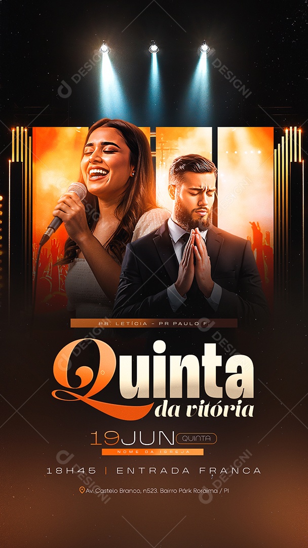 Story Gospel Quinta da Vitória Social Media PSD Editável