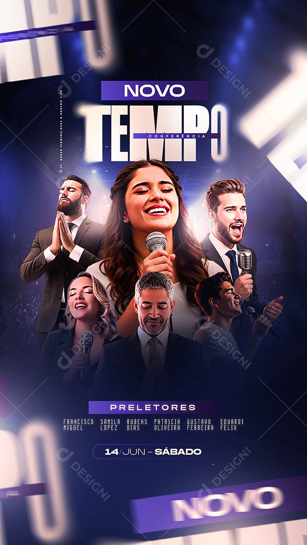 Story Gospel Novo Tempo Preletores Social Media PSD Editável