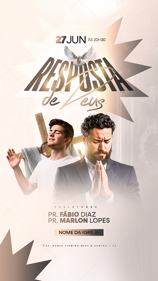 Story Gospel Resposta de Deus Social Media PSD Editável