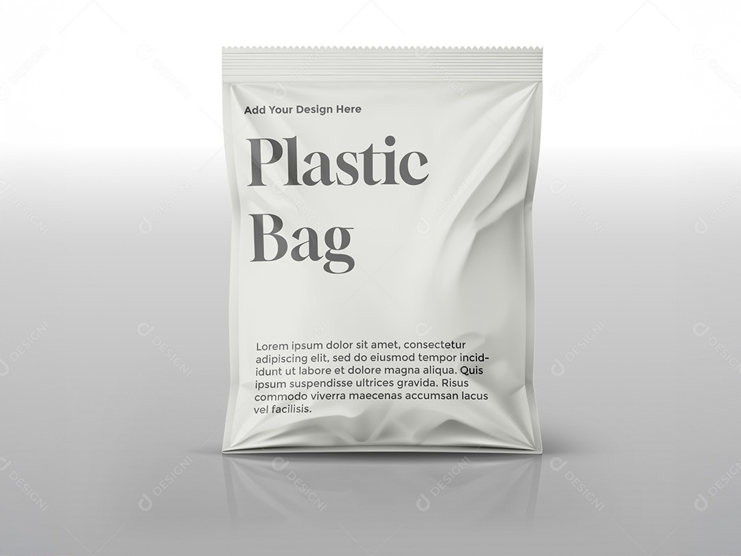 Sacola de Plástico Mockup Embalagem Compras Mercado Comércio PSD Editável