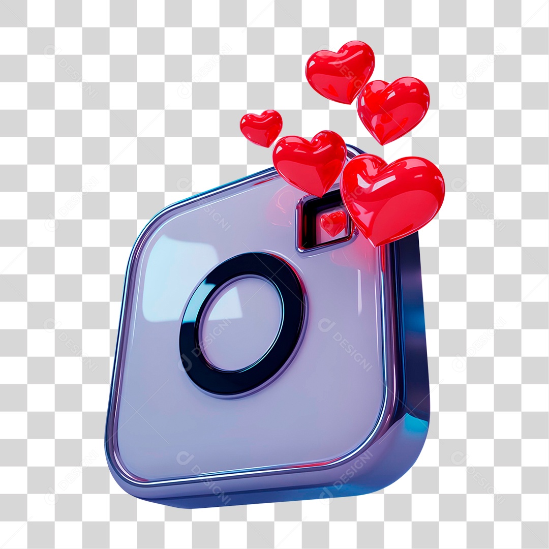 Ícone 3D Instagram PNG Transparente