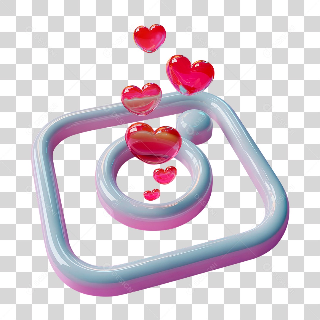 Ícone 3D Instagram PNG Transparente